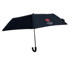 Paraply med handtag i skinn, litet